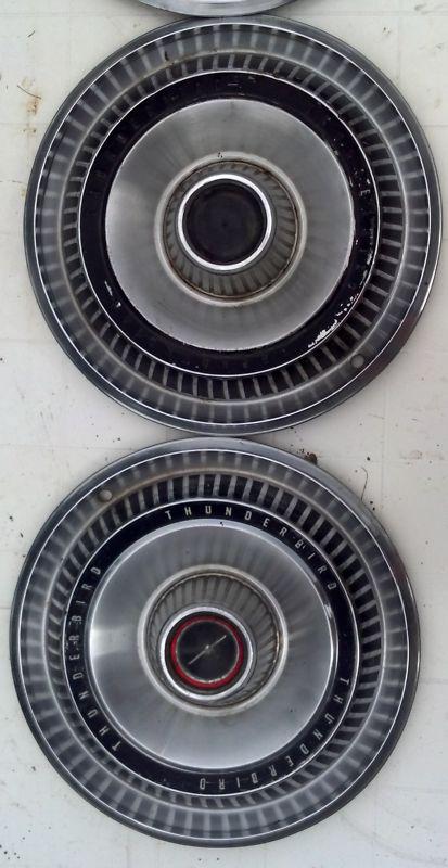 Estate find 1950's 1960's 1970's vintage thunderbird hub caps set of 3