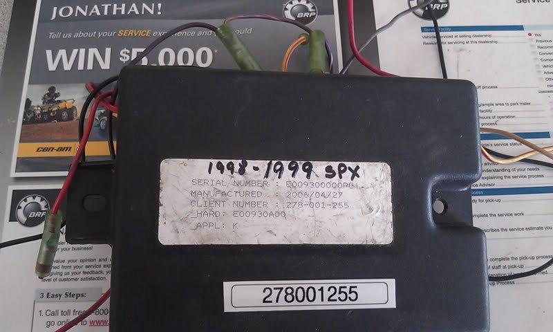 278001255 electronic control module 1998-99 sea doo spx