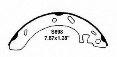 Wagner pab698 brake shoe-thermoquiet brake shoe
