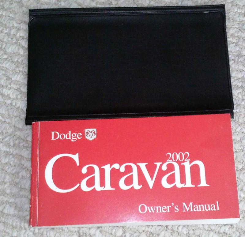 2002 dodge caravan owner's manual with case