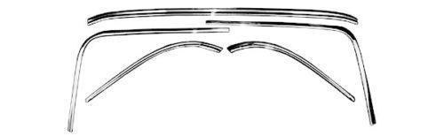62-63-64 chevy impala rear window molding kit new stainless !