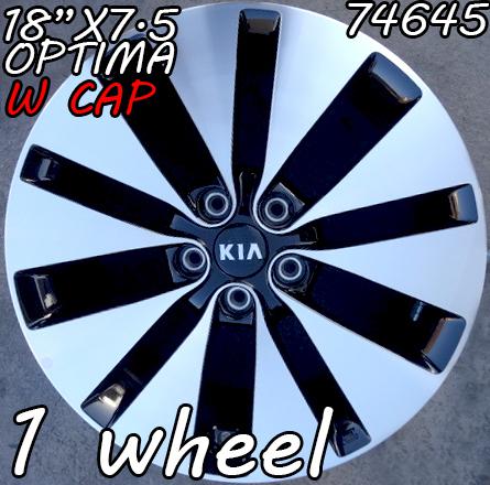 W center cap kia optima 18" 2011 2012 11 12 factory oem wheel rim cncb 74645
