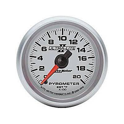 Autometer ultra-lite ii electrical egt/pyrometer gauge 2 1/16" dia silver face