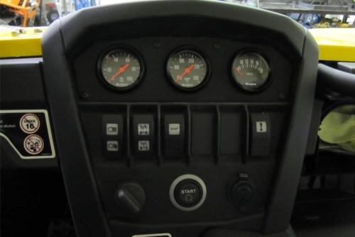 Can-am commander aluminum gauge panel ( black ) ~version #5 ~holds 3 gauges ~new