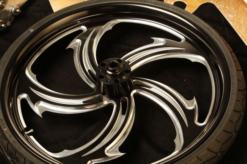 26 inch rival front wheel tire harley bagger street glide road king fl custom 
