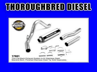Magnaflow pro series stainless exhaust 03-07 7.3 ford cc sb/lb 4" cat-back