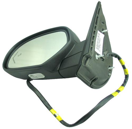 New gm power driver side view mirror; carbon & black, turn signal, puddle light