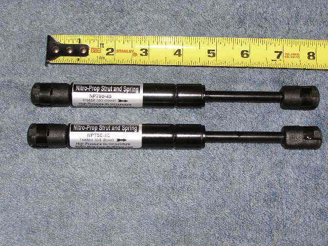 2ea 40# 7.5in rv heavy duty nitro-prop strut spring shock lift support tube 7"