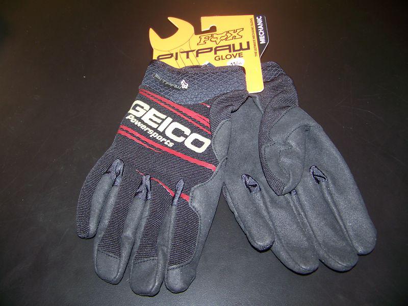 Fox geico honda pitpaw pit paw gloves size large