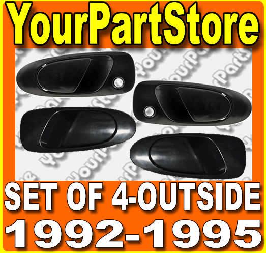 92-95 civic exterior outside outer door handles left & right front & rear set