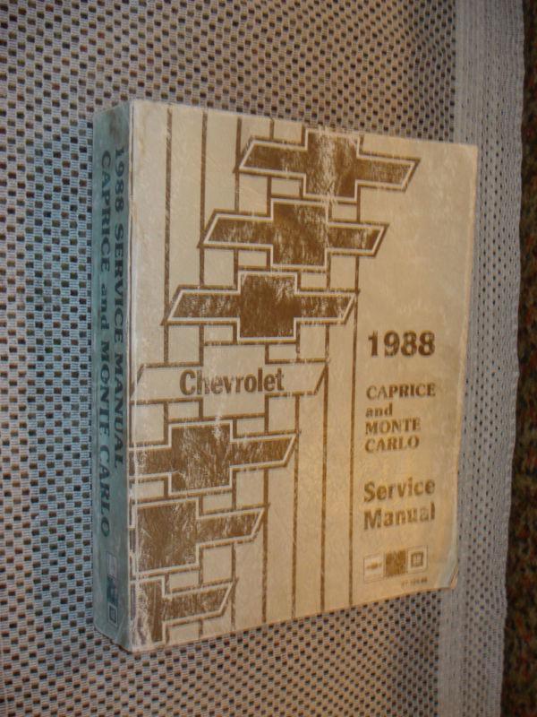 1988 chevy shop manual service book monte carlo caprice