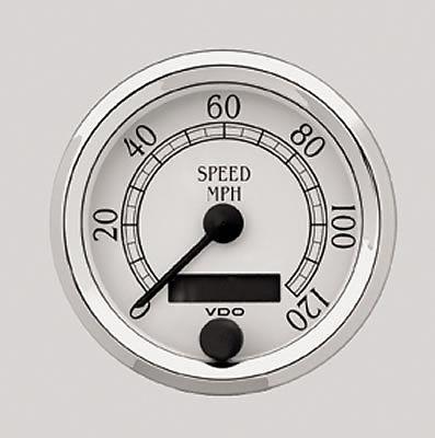 Vdo cockpit royale series speedometer 0-120 mph 3 1/8" dia electrical 437750