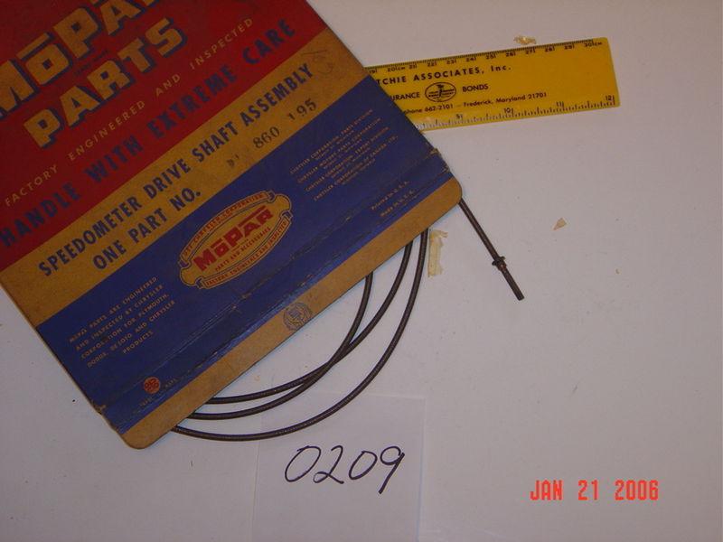 Nos 860195 mopar 1940-48 chrysler, desoto, dodge and plymouth speedometer cable