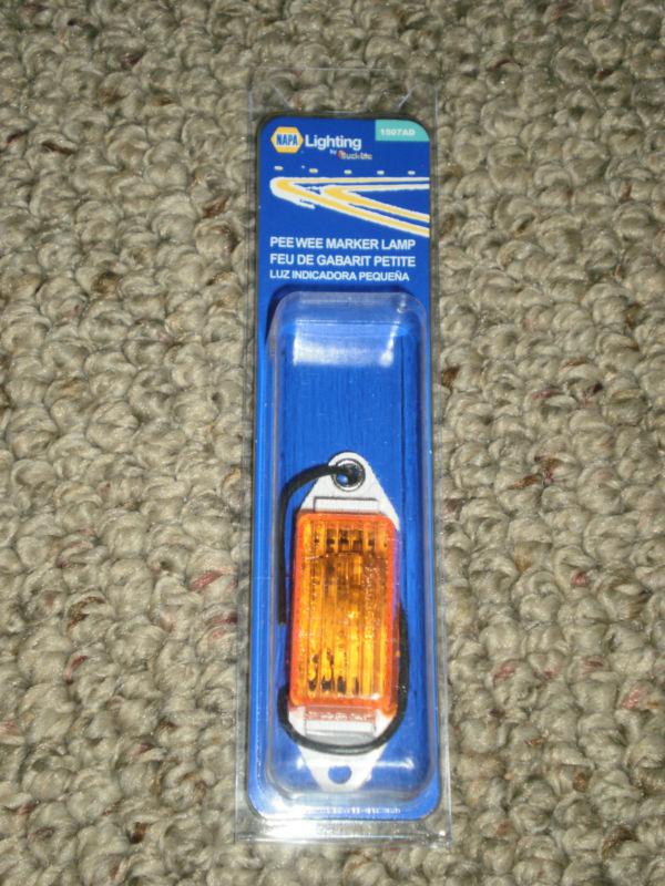  new 2 pack napa 1507ad amber pee-wee running board clearance marker light lamp 