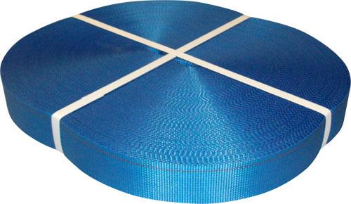 Tie-down webbing blue 2" x 300'. 6000 lbs. polyester