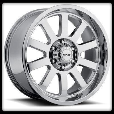 15" mkw offroad m86 chrome rims & toyo 31x10.50x15 open country mt wheels tires