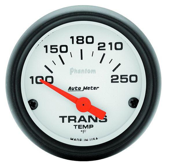 Auto meter 5757 phantom 2 1/16" electric transmission temp. gauge 100-250˚f