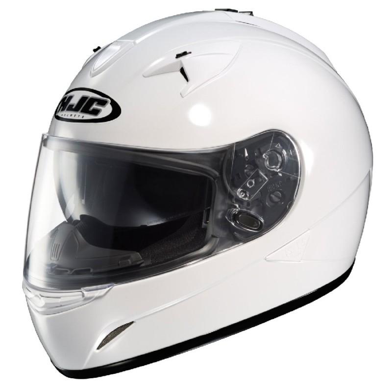 New hjc is-16 white motorcycle helmet large l lrg lg intergrated sunshield