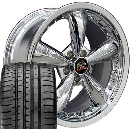 18" 9/10 chrome bullitt wheels tire bullet set of 4 rims fit mustang® gt '94-'04