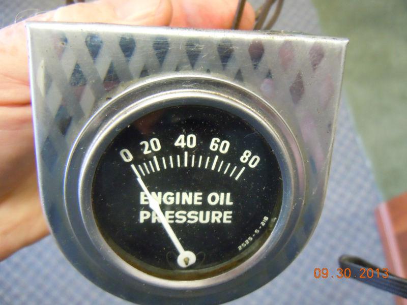 1933 1934 1935 1936 1937 plymouth dodge rod vintage oil pressure gauge w/  panel
