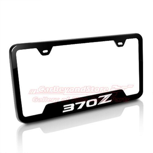 Nissan 370z black stainless steel license plate frame, lifetime warranty + gift