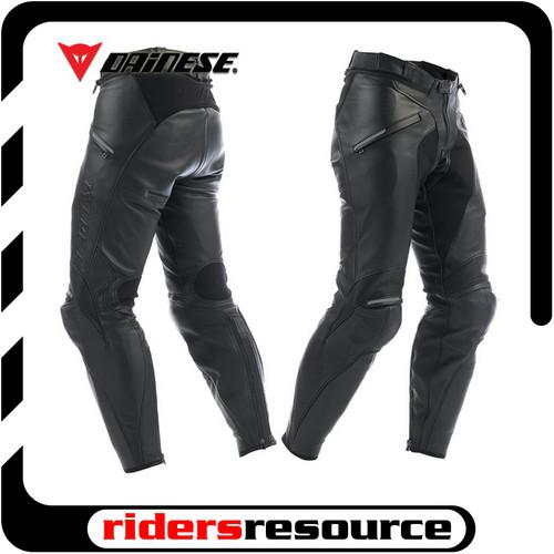 Dainese alien leather motorcycle pants black euro 50 tall / us 40 tall