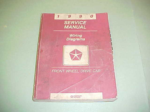 1990 original daytona lebaron wiring diagrams service shop manual 90 electrical