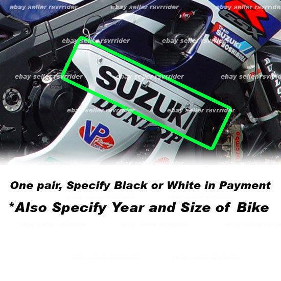 Suzuki gsxr large fairing decals sticker