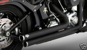 Vance & hines 47933 big shots staggered black exhaust harley softail 12-13