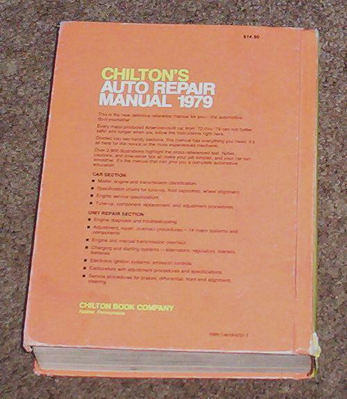 1979 chilton auto repair manual