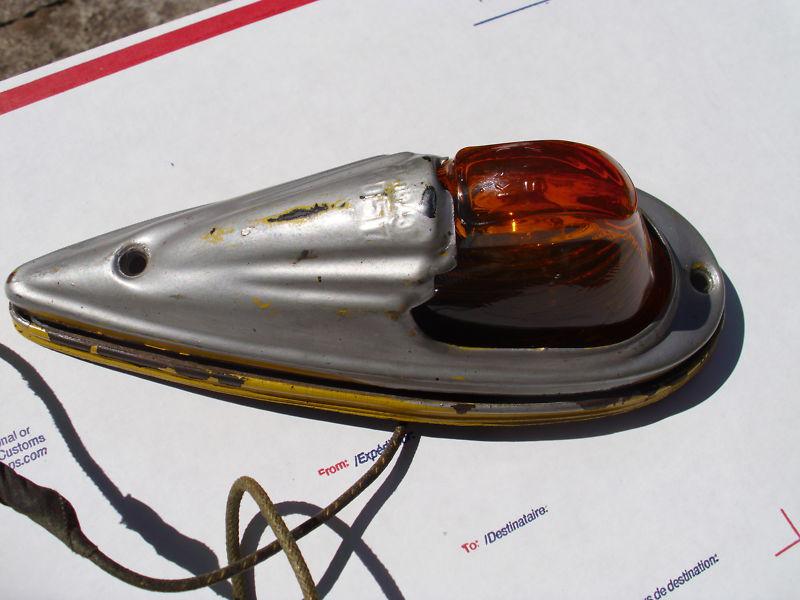 Vintage glass do ray marker light amber