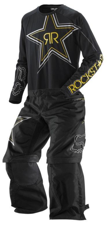 Fox nomad rockstar energy black kit pant & jersey combo dirtbike atv 2013 racing