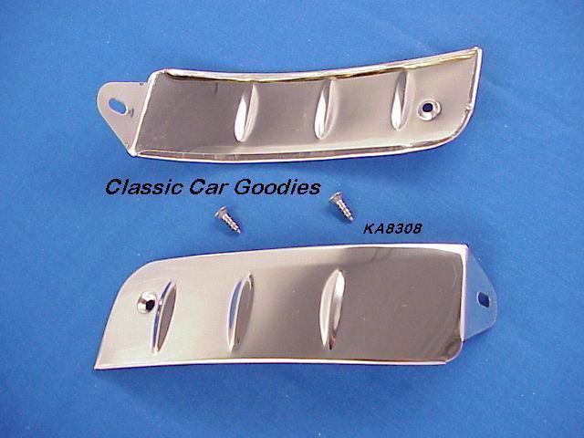 1955-1956 ford rear fender stone guards polished ss