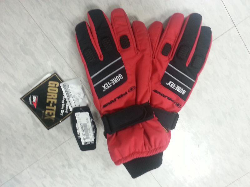 Polaris red & black gore-tex avenger gt gloves - size medium -new- free ship