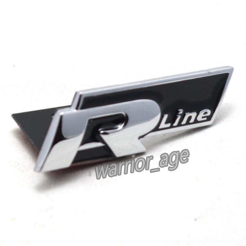 R line sport emblem front grille badge decal for vw golf jetta passat polo cc