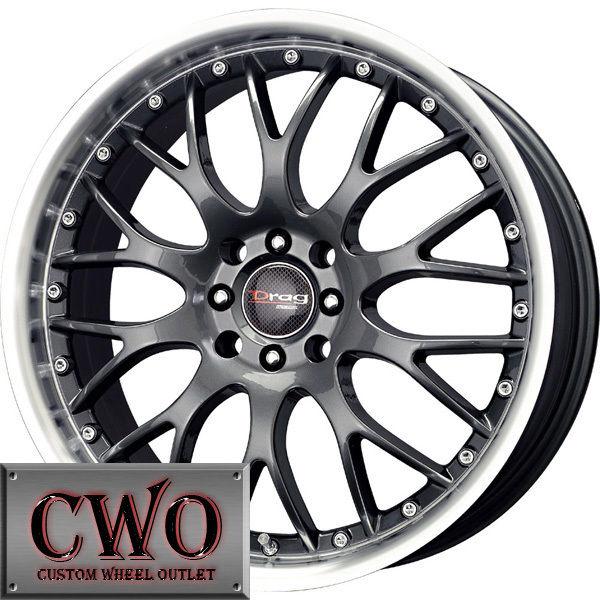 16 gunmetal drag dr-19 wheels rims 4x100/4x114.3 4 lug civic integra versa mini