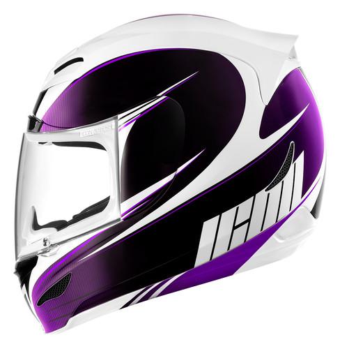 New icon airmada salient full-face adult helmet, purple, small/sm