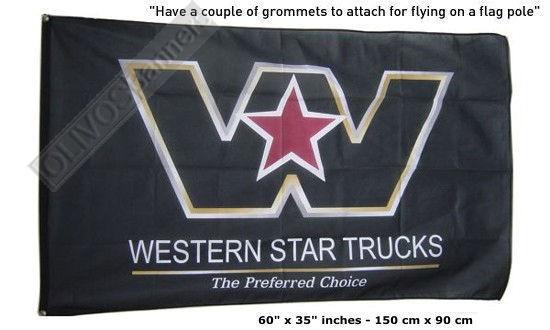 Deluxe sign new western star trucks truck banner flag