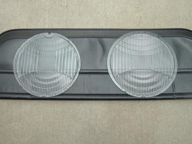 1931 cadillac headlight lenses - set of flat glass