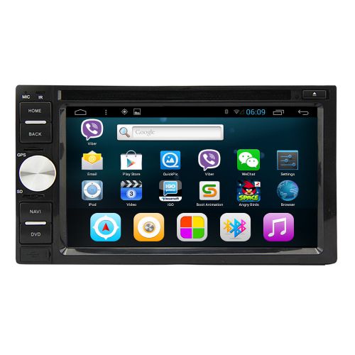 Wifi+6.2&#034; android 4.4 car radio dual-zone gps navigation hd dvd bluetooth stereo