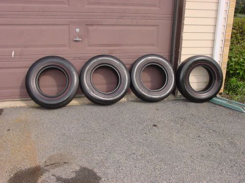 Vintage firestone f70-14 belted wide oval tires (4) chevelle camaro gto 442 gs
