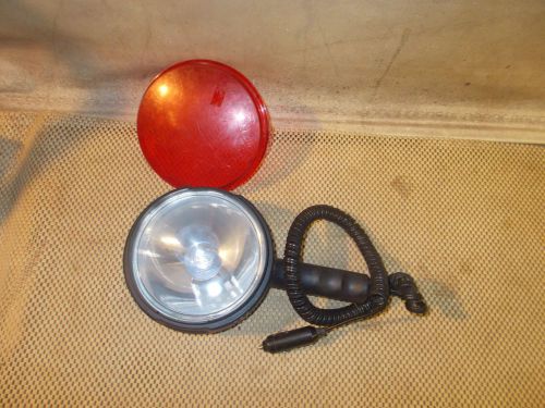Vintage 12v hand held spotlight with red cover– tested prd2222