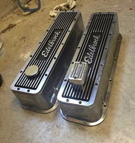 Edelbrock chevy big block bb &#034;tall&#034; valve covers - breathers - gaskets - bolts