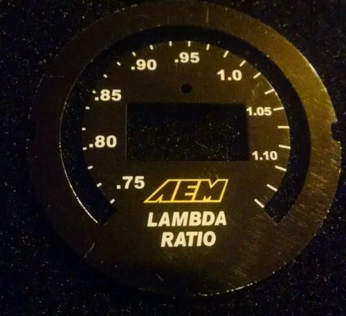 Aem lambda ration gauge face plate, black, .75-1.10 afr