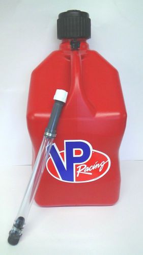 Vp racing fuels red 5 gallon fuel jug &amp; free filler hose - vpf 3512