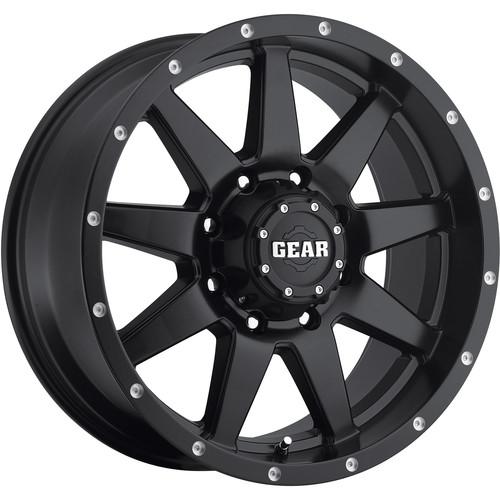 18x9 satin black gear alloy overdrive 5x4.5 +10 wheels mud grappler 37