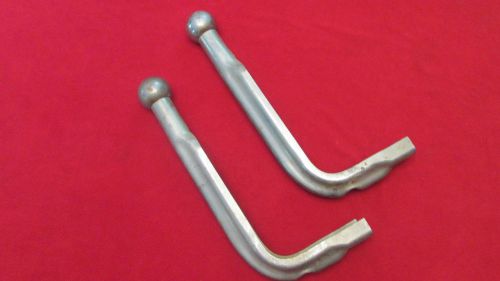Front bumper grille guard uprights pair accessory 40&#039;s 50&#039;s vintage