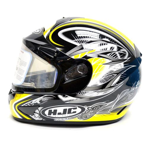 Hjc cl-16e yellow mc3 snowmobile helmet electric shield xl, xxl