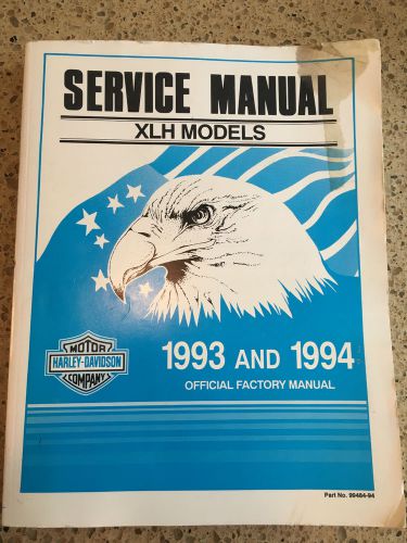 Harley davidson service manual xlh models 1993-1994 official factory manual