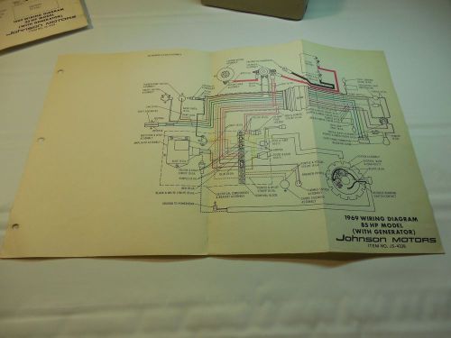 1969 johnson 85hp outboard wiring diagram vintage motor  js-4338 boat